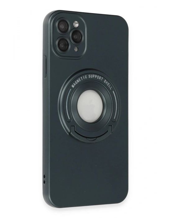 Newface iPhone 12 Pro Max Kılıf Lukka Magneticsafe Kapak - Koyu Yeşil