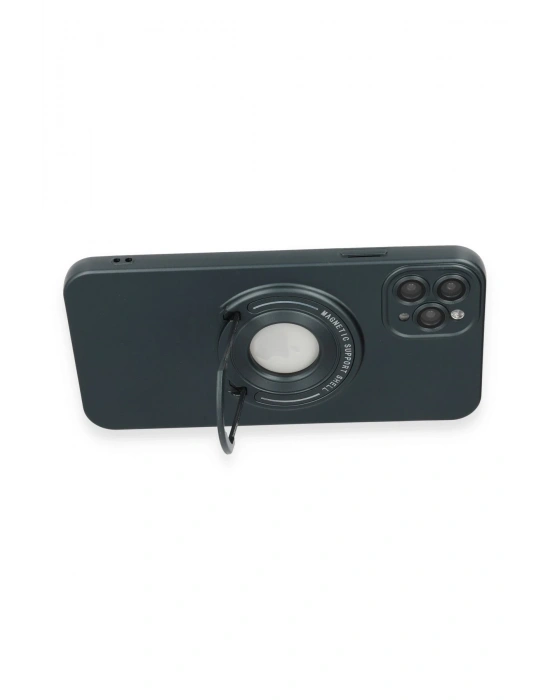 Newface iPhone 12 Pro Max Kılıf Lukka Magneticsafe Kapak - Koyu Yeşil