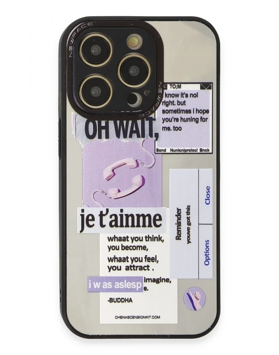 Newface iPhone 12 Pro Max Kılıf Mirror Desenli Kapak - Mirror - 4