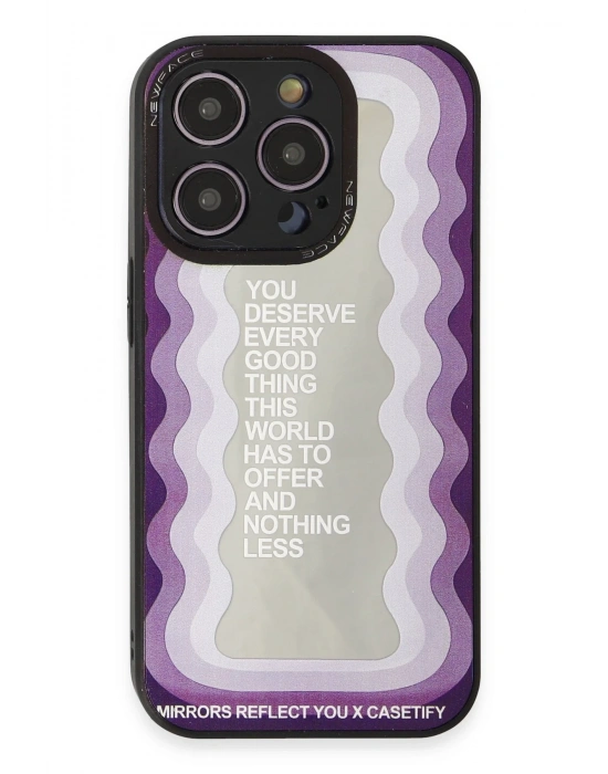 Newface iPhone 12 Pro Max Kılıf Mirror Desenli Kapak - Mirror - 5