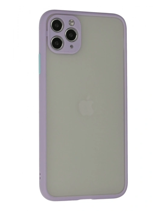 Newface iPhone 12 Pro Max Kılıf Montreal Silikon Kapak - Mor