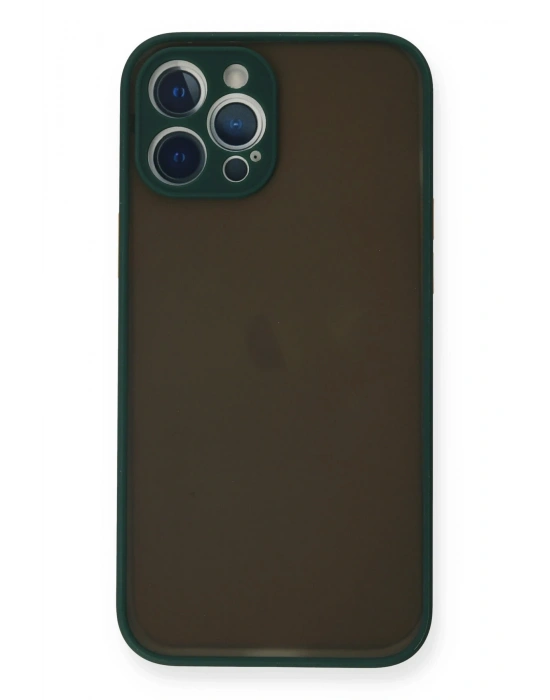 Newface iPhone 12 Pro Max Kılıf Montreal Silikon Kapak - Yeşil