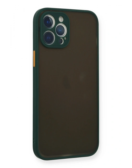 Newface iPhone 12 Pro Max Kılıf Montreal Silikon Kapak - Yeşil