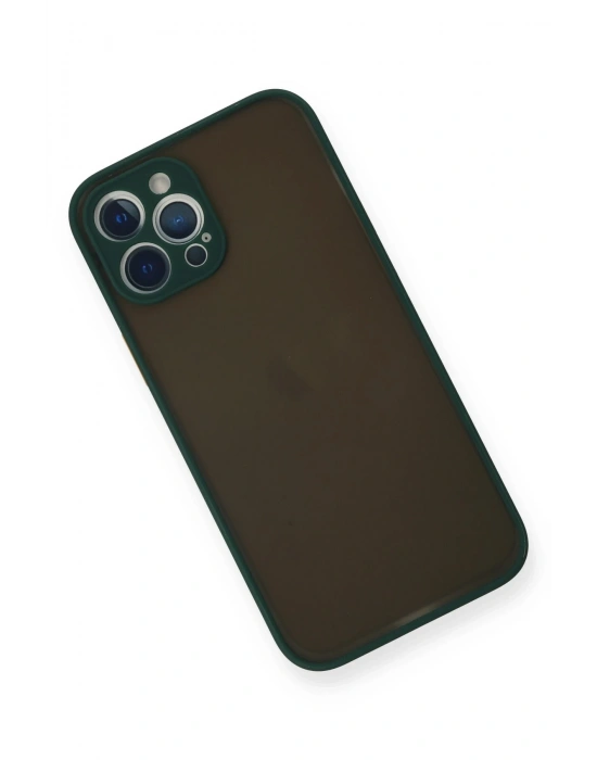 Newface iPhone 12 Pro Max Kılıf Montreal Silikon Kapak - Yeşil