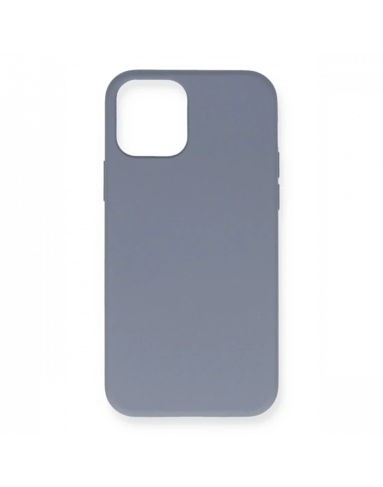 Newface iPhone 12 Pro Max Kılıf Nano içi Kadife Silikon - Gri