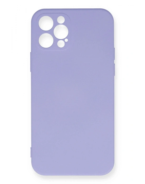 Newface iPhone 12 Pro Max Kılıf Nano içi Kadife Silikon - Lila