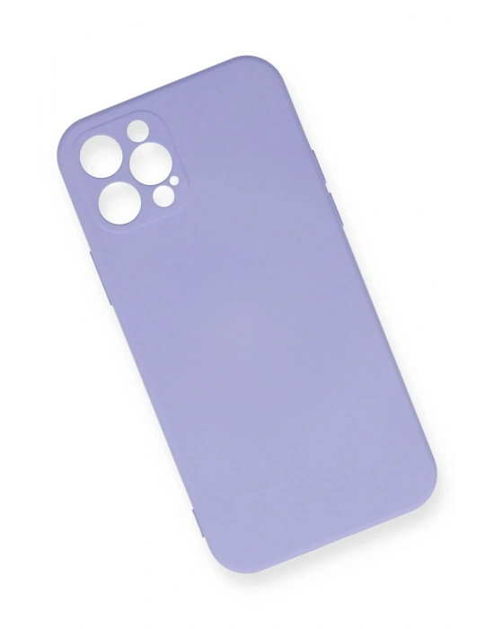 Newface iPhone 12 Pro Max Kılıf Nano içi Kadife Silikon - Lila