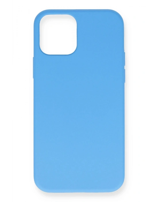 Newface iPhone 12 Pro Max Kılıf Nano içi Kadife Silikon- Mavi