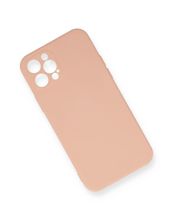 Newface iPhone 12 Pro Max Kılıf Nano içi Kadife Silikon - Pudra