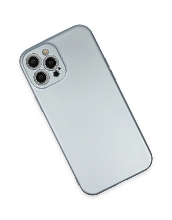 Newface iPhone 12 Pro Max Kılıf Nano içi Kadife Silikon - Sky Blue