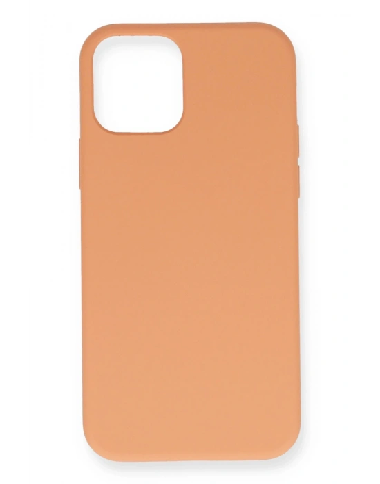 Newface iPhone 12 Pro Max Kılıf Nano içi Kadife Silikon - Turuncu