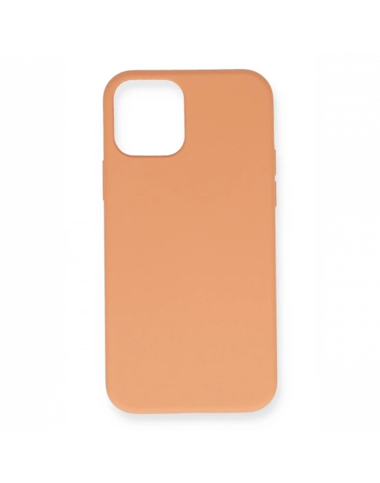 Newface iPhone 12 Pro Max Kılıf Nano içi Kadife Silikon - Turuncu