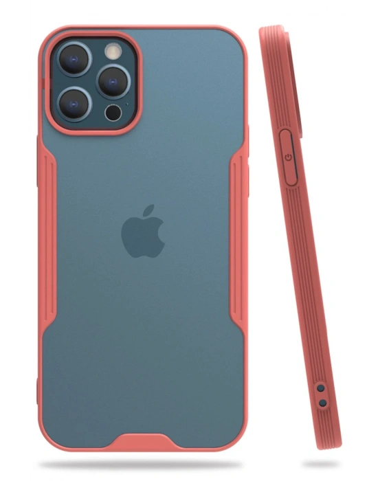 Newface iPhone 12 Pro Max Kılıf Platin Silikon - Pembe