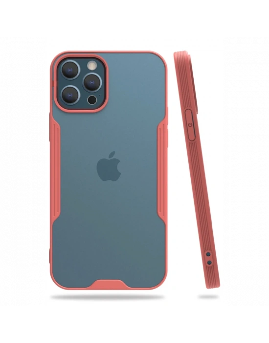 Newface iPhone 12 Pro Max Kılıf Platin Silikon - Pembe