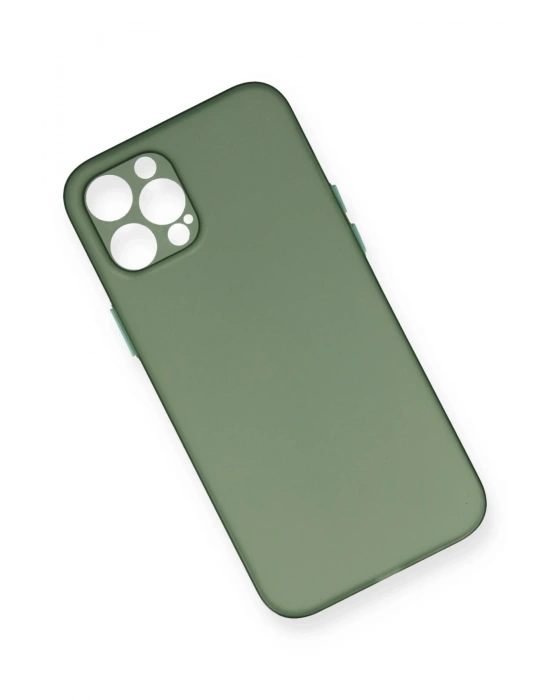 Newface iPhone 12 Pro Max Kılıf PP Ultra İnce Kapak - Yeşil