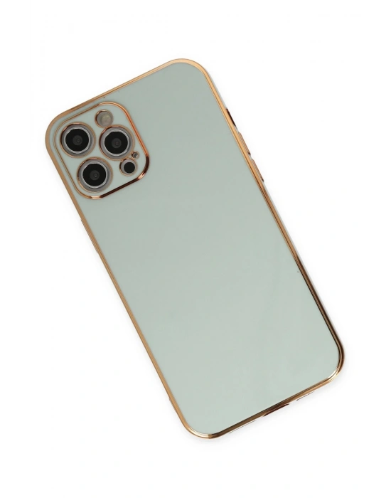 Newface iPhone 12 Pro Max Kılıf Volet Silikon - Açık Yeşil