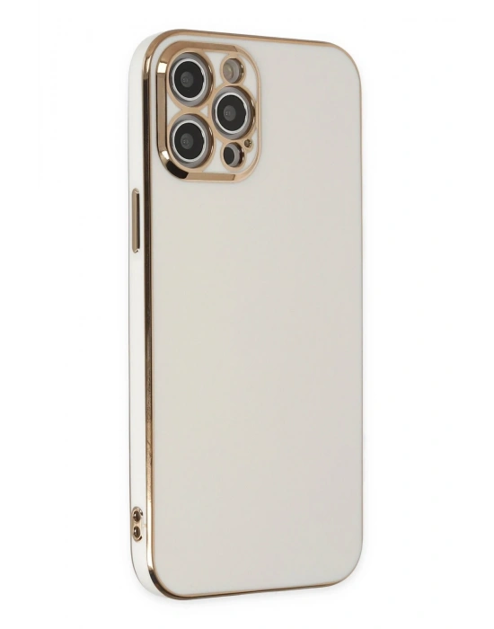 Newface iPhone 12 Pro Max Kılıf Volet Silikon - Beyaz