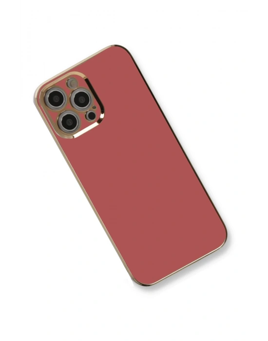 Newface iPhone 12 Pro Max Kılıf Volet Silikon - Kırmızı