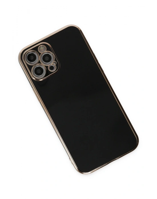 Newface iPhone 12 Pro Max Kılıf Volet Silikon - Siyah