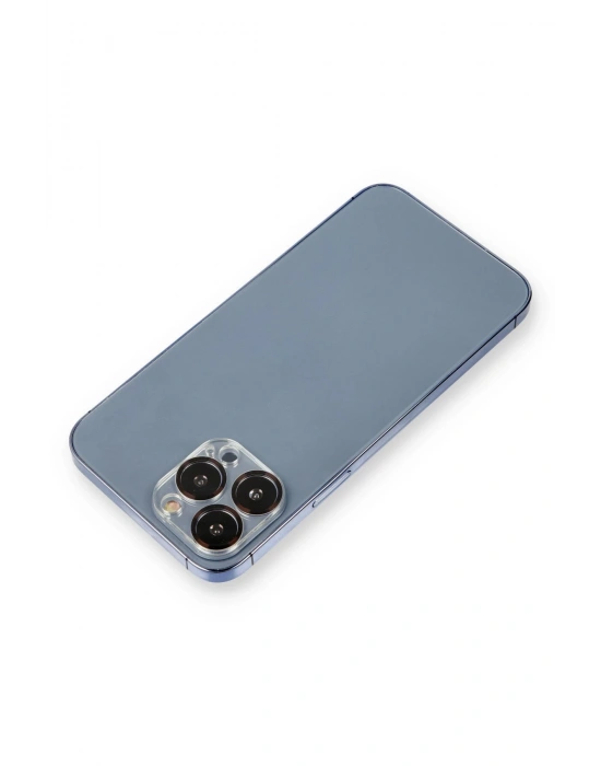 Newface iPhone 12 Pro Max Metal Kamera Lens Koruma Cam - Siyah