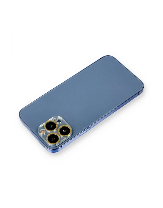 Newface iPhone 12 Pro Max Shine Kamera Lens Koruma Cam - Gold