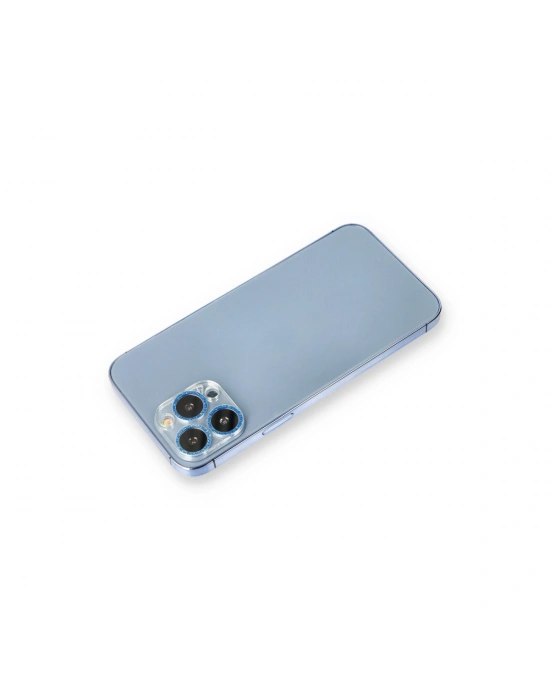 Newface iPhone 12 Pro Max Shine Kamera Lens Koruma Cam - Mavi