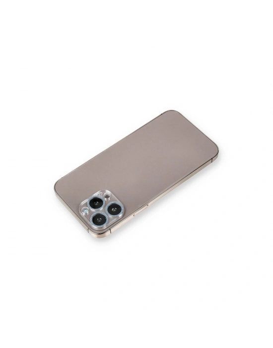 Newface iPhone 12 Pro Max Shine Kamera Lens Koruma Cam - Sierra Blue