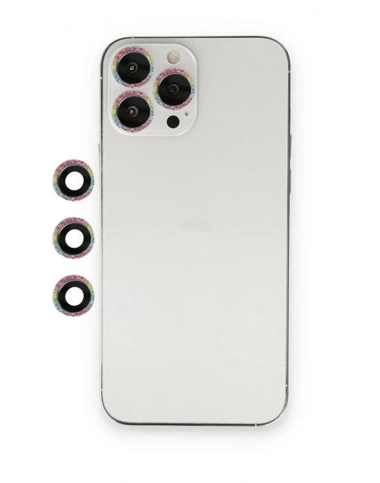 Newface iPhone 12 Pro Max Shine Kamera Lens - Rainbow