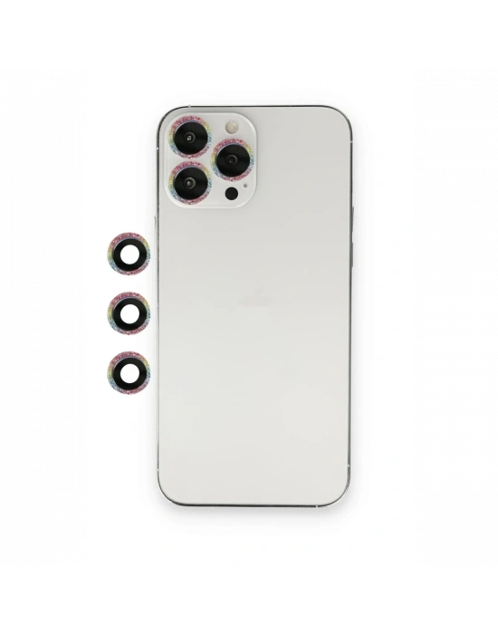 Newface iPhone 12 Pro Max Shine Kamera Lens - Rainbow