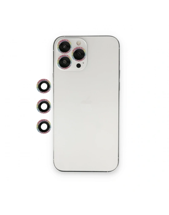 Newface iPhone 12 Pro Max Shine Kamera Lens - Rainbow