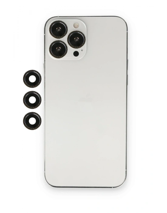 Newface iPhone 12 Pro Max Shine Kamera Lens - Siyah