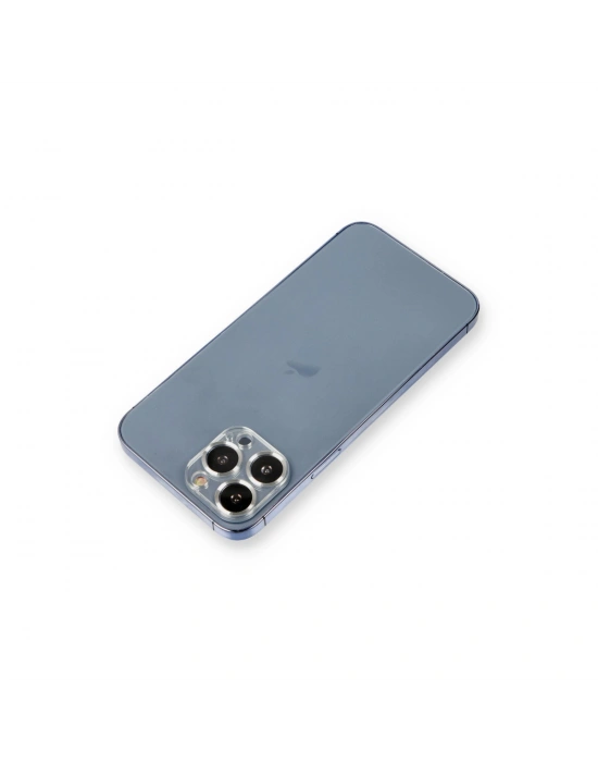 Newface iPhone 12 Pro Metal Kamera Lens Koruma Cam - Gümüş