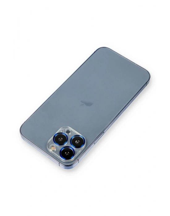 Newface iPhone 12 Pro Metal Kamera Lens Koruma Cam - Mavi