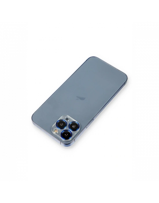 Newface iPhone 12 Pro Metal Kamera Lens Koruma Cam - Mavi