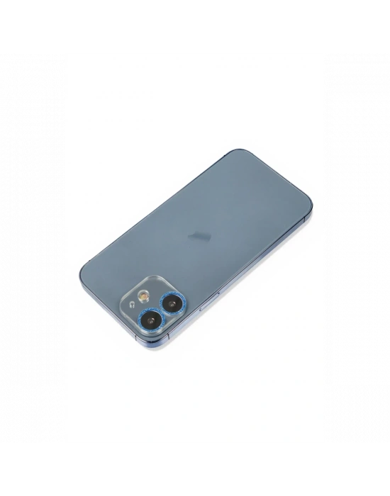 Newface iPhone 12 Shine Kamera Lens Koruma Cam - Mavi