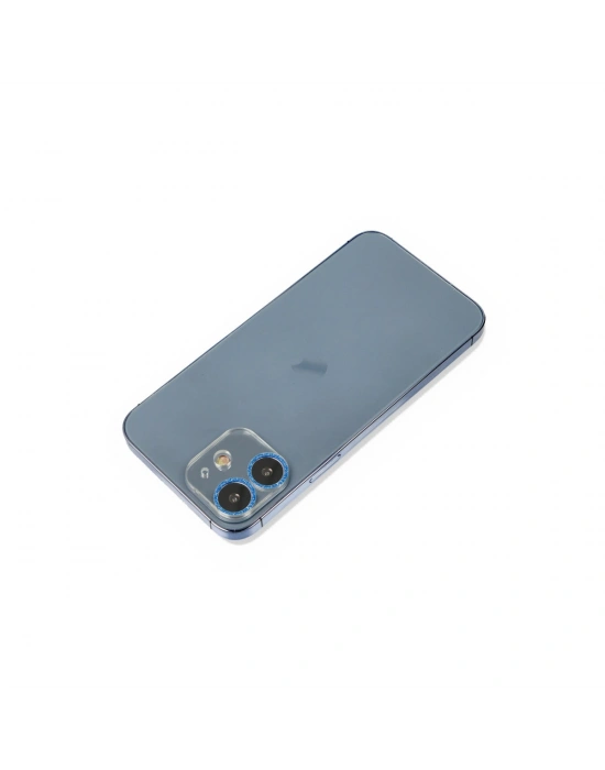 Newface iPhone 12 Shine Kamera Lens Koruma Cam - Mavi
