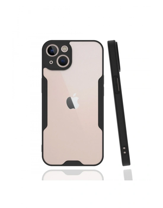 Newface iPhone 13 Kılıf Platin Silikon - Siyah