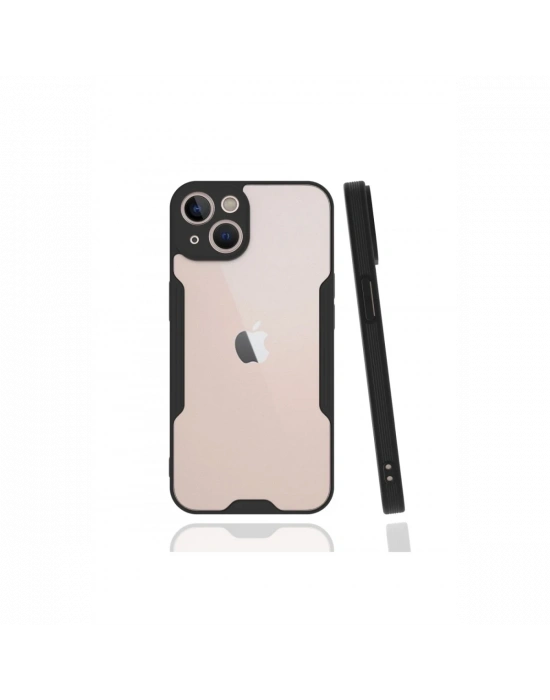 Newface iPhone 13 Kılıf Platin Silikon - Siyah