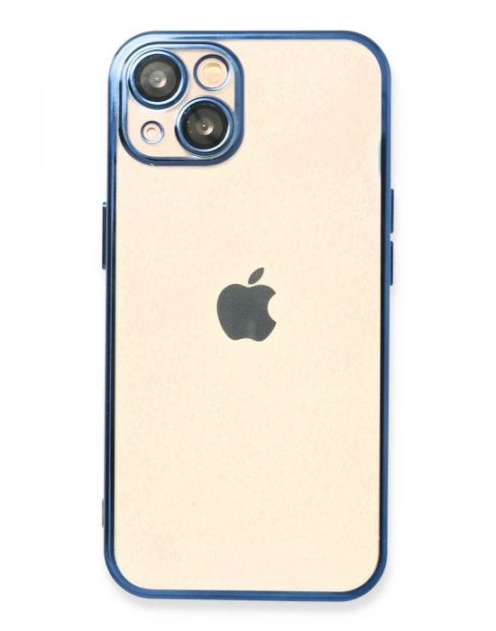 Newface iPhone 13 Kılıf Razer Lensli Silikon - Açık Mavi