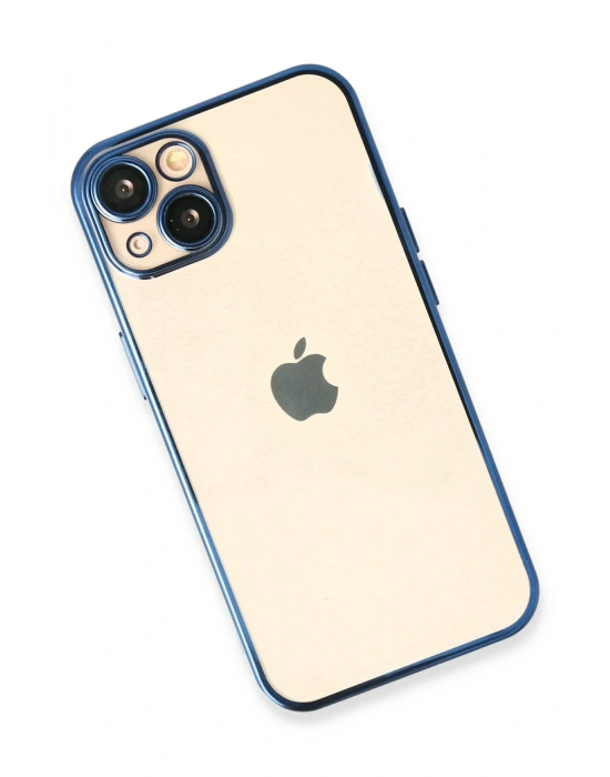 Newface iPhone 13 Kılıf Razer Lensli Silikon - Açık Mavi