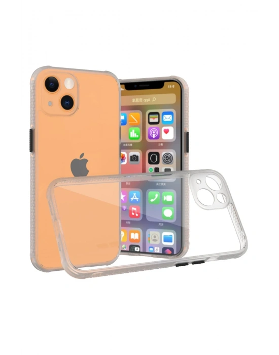 Newface iPhone 13 Mini Kılıf Miami Şeffaf Silikon - Şeffaf