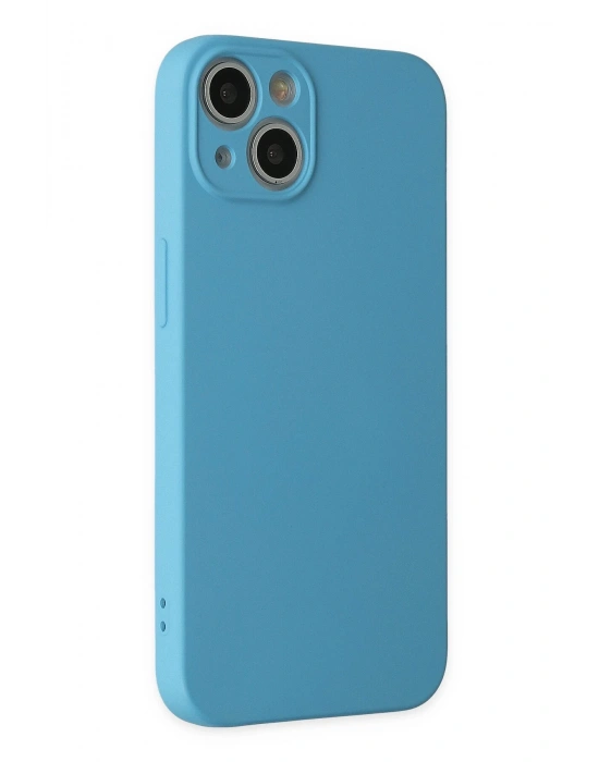 Newface iPhone 13 Mini Kılıf Nano içi Kadife Silikon - Mavi