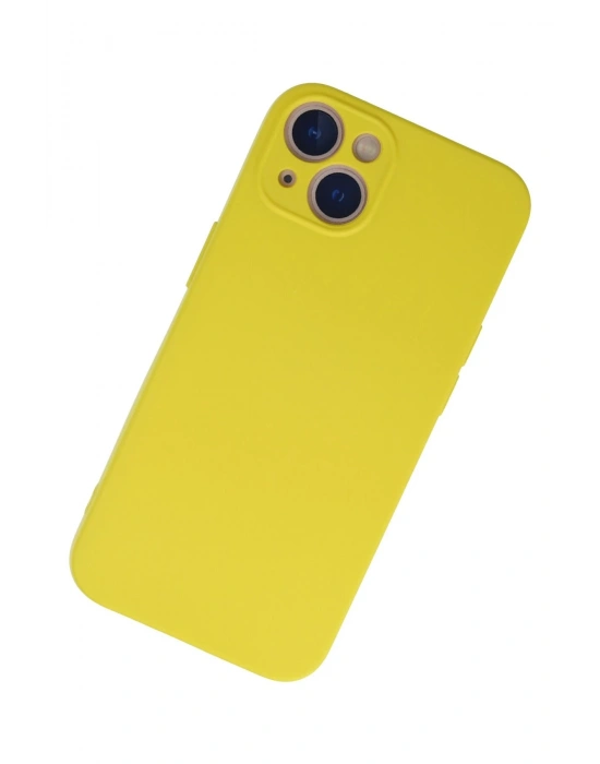 Newface iPhone 13 Mini Kılıf Nano içi Kadife Silikon - Sarı