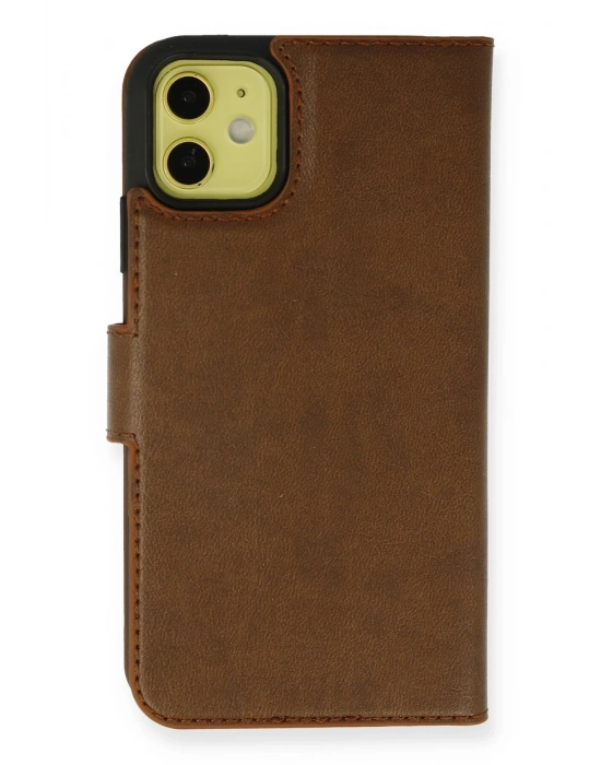 Newface iPhone 13 Mini Kılıf Trend S Plus Kapaklı Kılıf - Taba