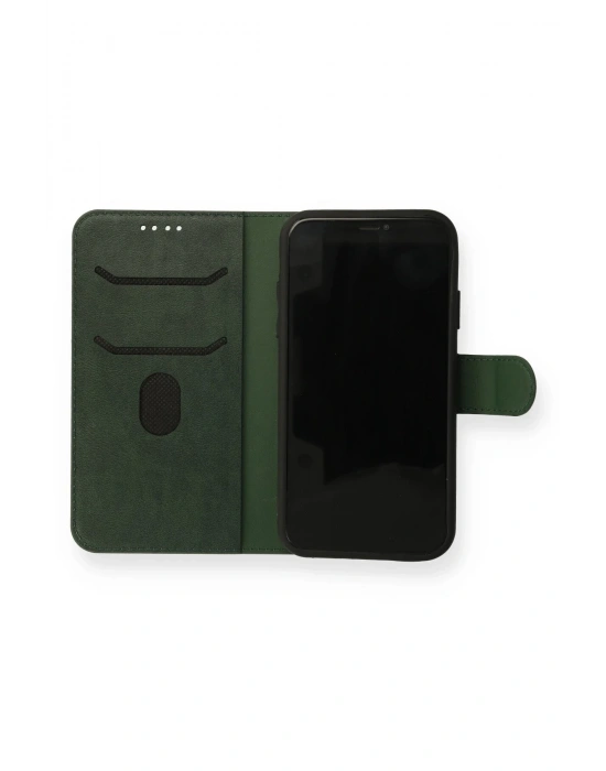 Newface iPhone 13 Mini Kılıf Trend S Plus Kapaklı Kılıf - Yeşil