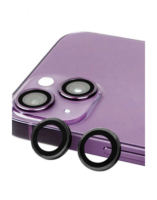 Newface iPhone 13 Mini Raze Metal Kamera Lens - Siyah