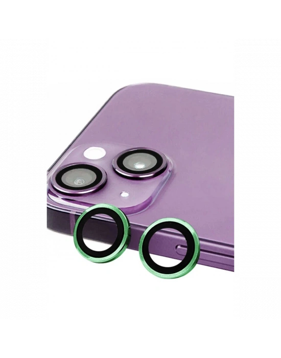 Newface iPhone 13 Mini Raze Metal Kamera Lens - Yeşil