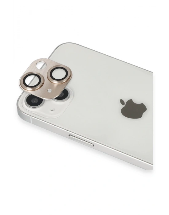 Newface iPhone 13 Pers Alüminyum Kamera Lens - Gold