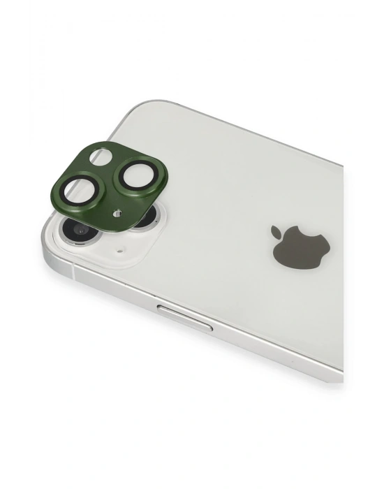 Newface iPhone 13 Pers Alüminyum Kamera Lens - Yeşil