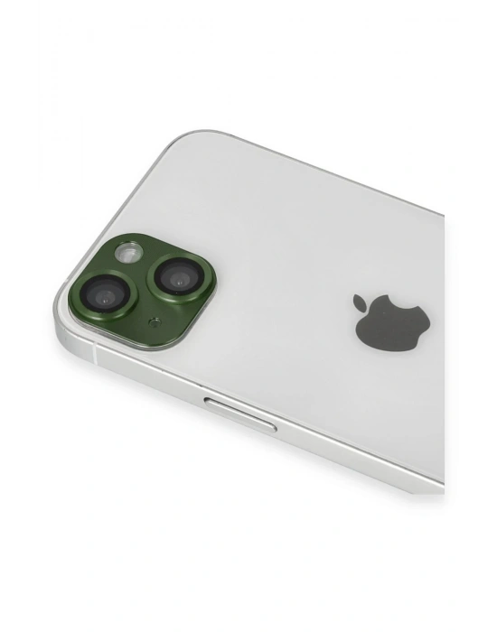 Newface iPhone 13 Pers Alüminyum Kamera Lens - Yeşil